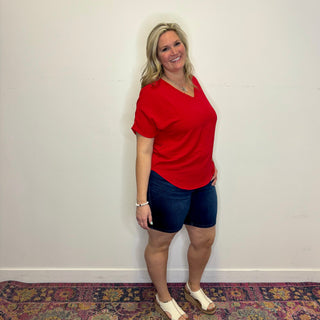 Judy Blue High Rise V-Front Shorts