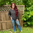 Charcoal Long Sleeve Round Neck Waffle Knit Sweater