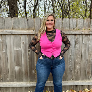 Judy Blue Pink Denim Vest