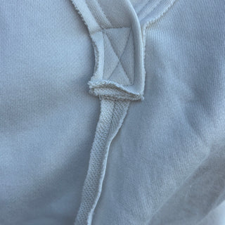 Cream Hooded V-Neck Long Sleeve