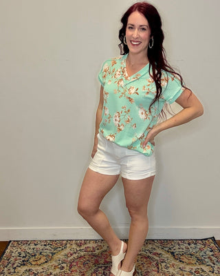 Judy Blue High Rise White Jogger Shorts