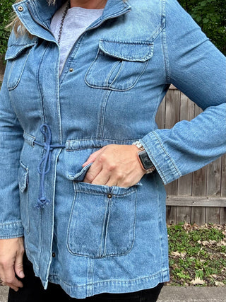 Risen Medium Denim Anorak Light Weight Jacket