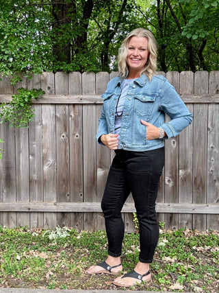 Judy Blue Light Denim Trucker Classic Jean Jacket