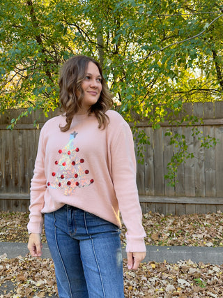 Sequin Christmas Tree Sweater