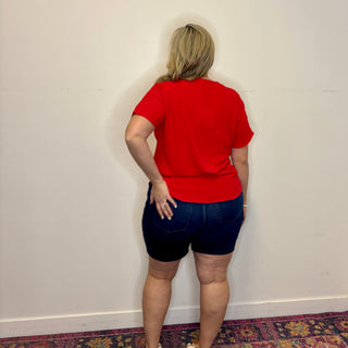 Judy Blue High Rise V-Front Shorts