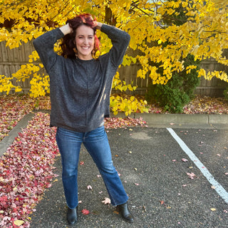 Black Hacci Oversized Sweater