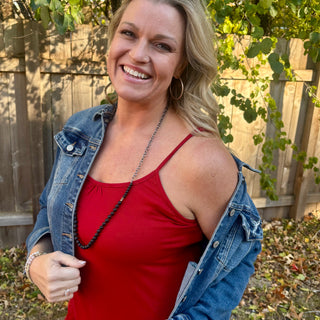 Red Dress Extender with Adjustable Straps