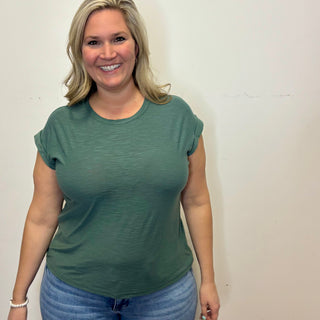 Ash Jade Cuffed Sleeve Tee