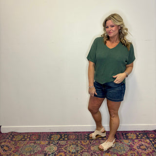 Ash Jade Short Sleeve V-Neck Dolman