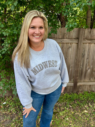 Crewneck Heather Grey Midwest Sweatshirt