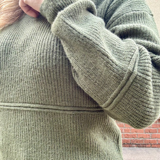Forest Green Hooded Knit Sweater