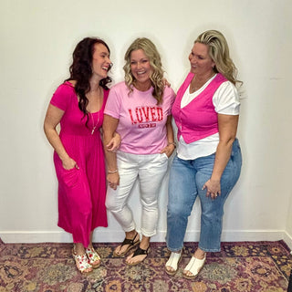 Hot Pink Double Layered Short Sleeve Jumpsuit