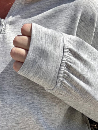 Heather Grey Half Zip Pullover