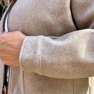 Soft Felt Zip Up Jacket