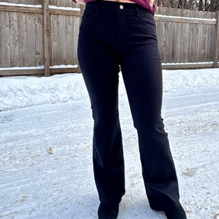 High Rise Black Bootcut Jeans