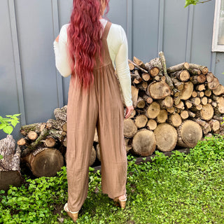 Woven Crepe Overalls