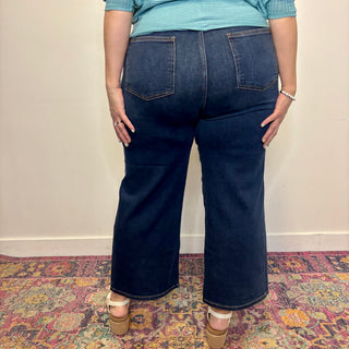 Judy Blue High Rise Ankle Wide Jeans