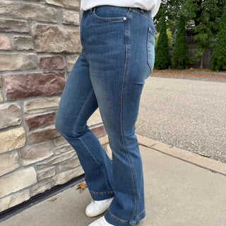 Judy Blue High Rise Tummy Control Double Button Flares