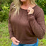 Front Seam Round Neck Sweater