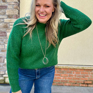 Green Crew Neck Sweater