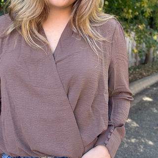 Mocha Woven Top