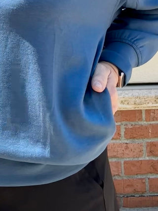 Dusty Blue Half Zip Pullover