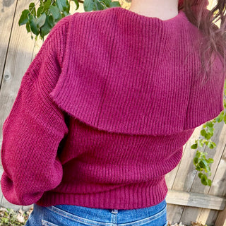 Cabernet Collared Zip Up Sweater