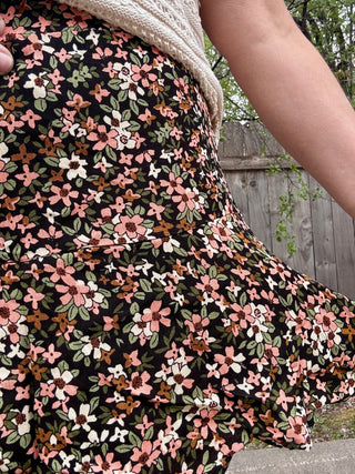 Floral Drop Tier Skort