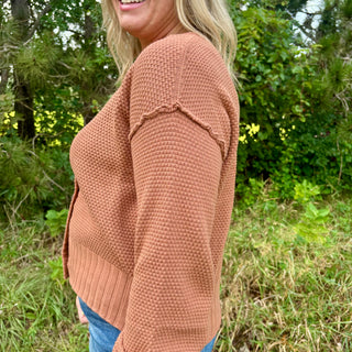 V Neck Button Down Cardigan