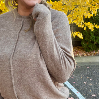 Mocha Hacci Oversized Sweater
