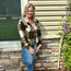 Plaid Drawstring Hooded Shacket