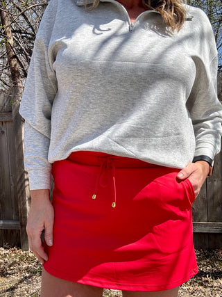 Heather Grey Half Zip Pullover