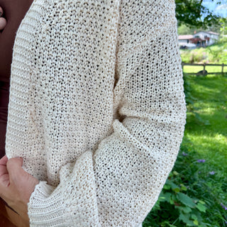 Oatmeal Chunky Long Oversized Cardigan