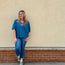 Teal Embroidered Dolman Top