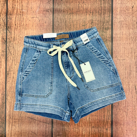 Judy Blue Vintage Wash High Waisted Jogger Shorts