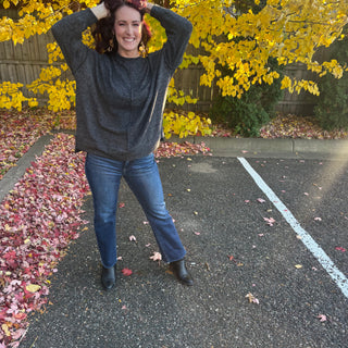 Black Hacci Oversized Sweater