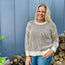 Brown Two Tone Crew Neck Sweater