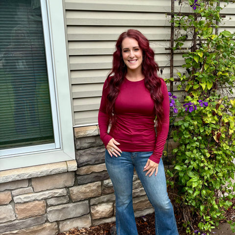 Cabernet Basic Round Neck Long Sleeve