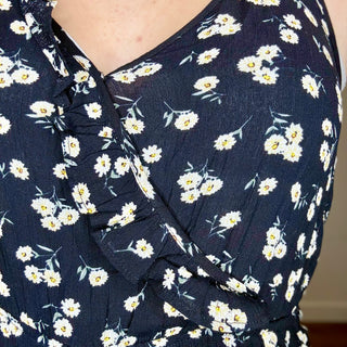 Daisy Flower Surplice Jumpsuit