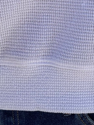 White Double Knit Short Sleeve