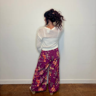 Ivory Crochet Cardigan Sweater