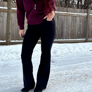 High Rise Black Bootcut Jeans