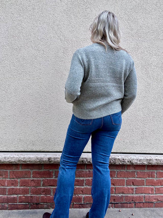 Olive Ribbed Super Soft Crew Neck Sweater