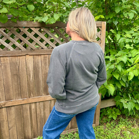 Black French Terry Pull Over