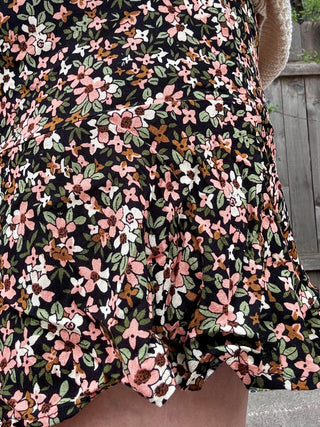 Floral Drop Tier Skort