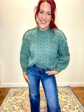 Ash Jade Cable Knit Sweater