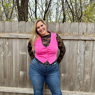 Judy Blue Pink Denim Vest