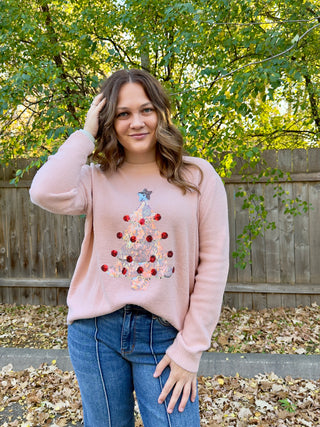 Sequin Christmas Tree Sweater