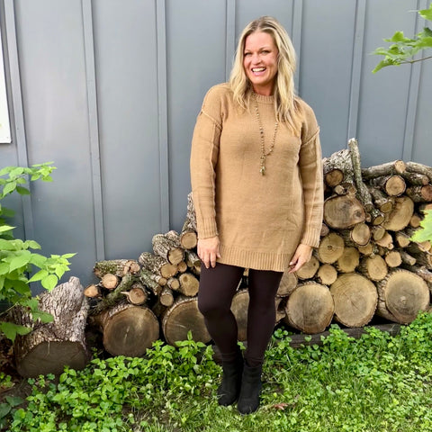 Mocha Knit Sweater Dress
