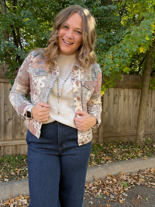 Paisley Print Denim Jacket